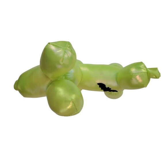 Halloween Iridescent Neon Green Balloon Dog W/ Bat 8" Plush Toy Way to Celebrate - Picture 8 of 8